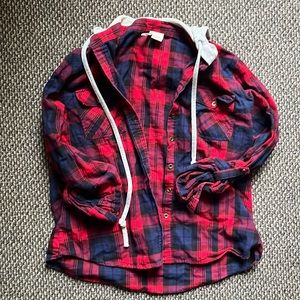 Passport hooded flannel